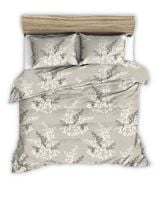 Pościel z kory 140x200 wzór gałązki na beżowym tle