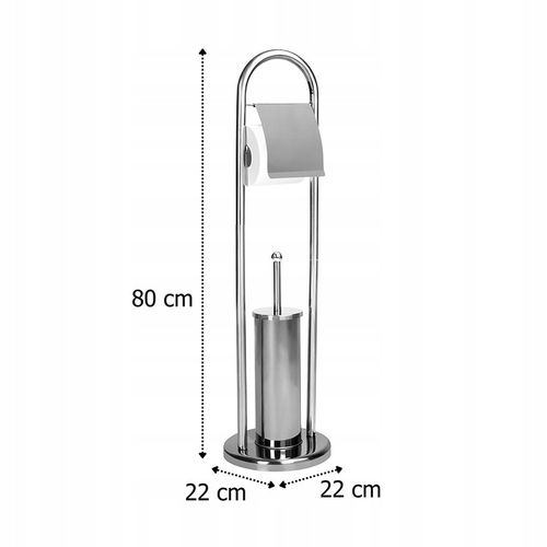 STOJAK NA PAPIER toaletowy + SZCZOTKA DO WC ZESTAW PRAKTYCZNY na Arena.pl