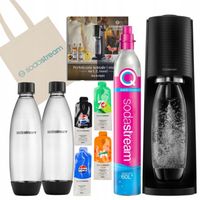 Saturator Soda Stream Terra czarny 2 butelki syrop pepsi mirinda 7up torba