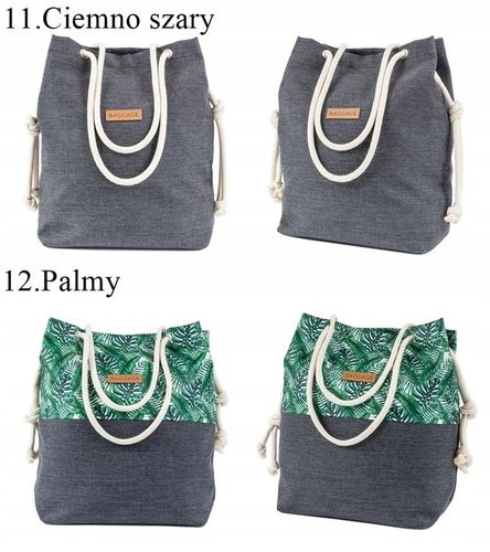 TOREBKA DAMSKA WOREK SHOPPER TORBA KWIATY BAGGAGE na Arena.pl