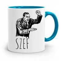 Kubek Błękitny Dla Szefa Szefowa Prezent Z Nadrukiem Ze Zdjęciem