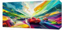 Obraz 60x30cm Wyścig Przy Barwach
