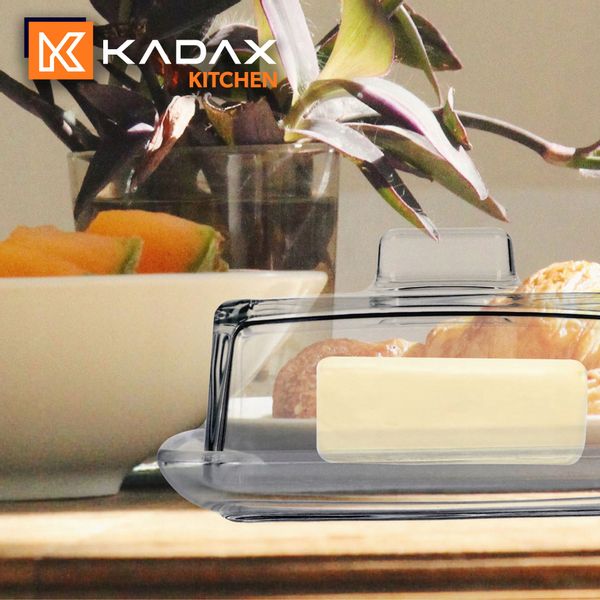 KADAX 2x Maselniczka Maselnica Z Pokrywką Szklana zdjęcie 4