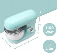 ROBOT KUCHENNY PLANETARNY BLENDER MIKSER UGNIATARKA DO CIASTA 1100W 5L