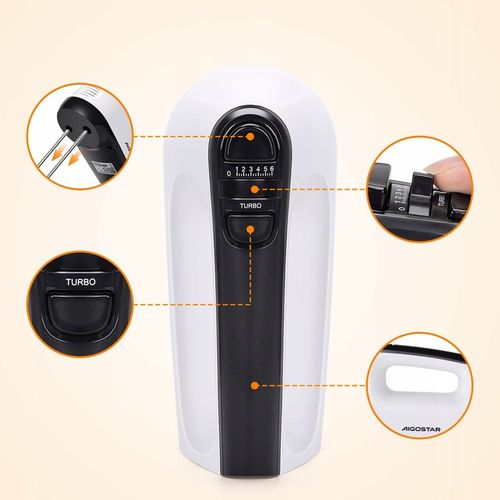 Mikser ręczny elektryczny kuchenny 400W 6 biegów TURBO 5 mieszadła na Arena.pl