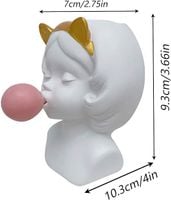 osłonka wazon w kształcie ludzkiej twarzy żywica