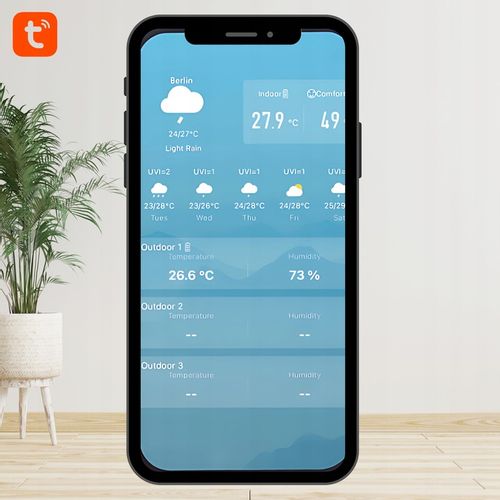 STACJA POGODOWA METEOROLOGICZNA WIFI 3 CZUJNIKI BUDZIK UV hPa TEMP na Arena.pl