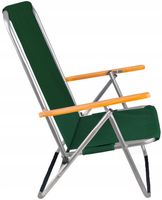 LEŻAK METALOWY, SKŁADANY, DWUPOZYCYJNY ZIELONY NA PLAŻĘ LUB DO OGRODU