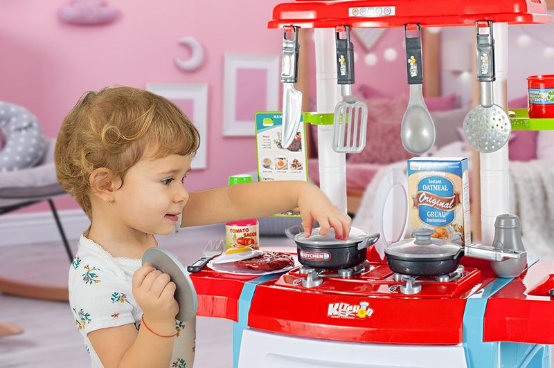 Kuchnia dla dzieci z piekarnikiem i zlewem Niebieska zdjęcie 6
