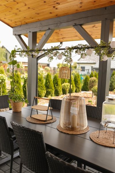 Latarnia Boucle złota 35 cm zdjęcie 2