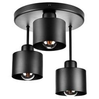 WULKAN 3 Lampa sufitowa - Industrialna, metalowa, czarna 1xE27
