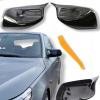 2X BMW E60 E61 E63 E64 2003-2009 Obudowa NAKŁADKA LUSTERKA M5 Czarny połysk