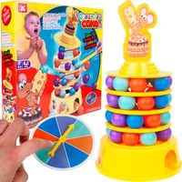 CHWIEJĄCA WIEŻA Z KULKAMI ZJEŻDŻALNIA GRA ZRĘCZNOŚCIOWA PIŁECZKI MYSZKA SER