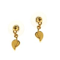 kolczyki wkrętki malutkie listki (p15/lef/07au)