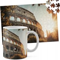 ZESTAW KUBEK + PUZZLE 110EL - RZYM KOLOSEUM ZABYTEK WIDOKI PIĘKNE