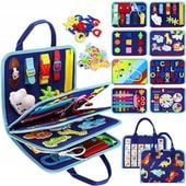 Tablica Manipulacyjna Sensoryczna dla Dzieci Miękka Edukacyjna Montessori