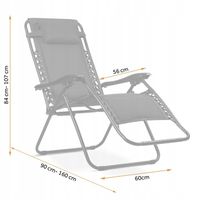 SKŁADANY LEŻAK OGRODOWY PLAŻOWY GRAWITACYJNY FOTEL NA TARAS DO OGRODU