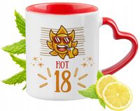 18 Urodziny Czerwony Z Uszkiem W Kształcie Serca Na Prezent