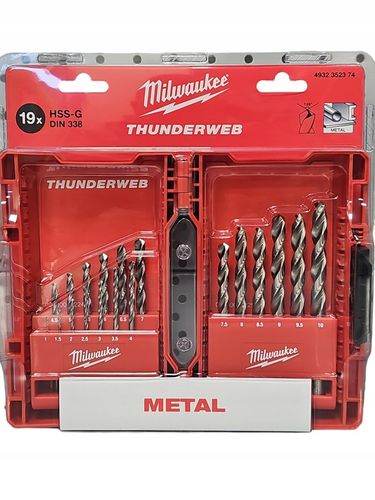 Wiertła do metalu zestaw wierteł hss-g mm wiertło 19 szt komplet Milwaukee na Arena.pl