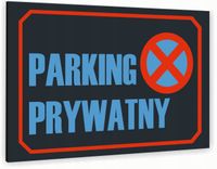 Tabliczka znak informacyjny 20x15 Antracyt PARKING PRYWATNY Nierdzewna