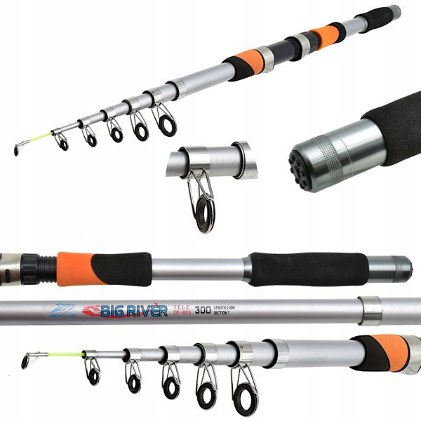 Wędka teleskopowa Miracle Fish BIG RIVER 300 cm WT: 20-80g 3,0 m zdjęcie 1