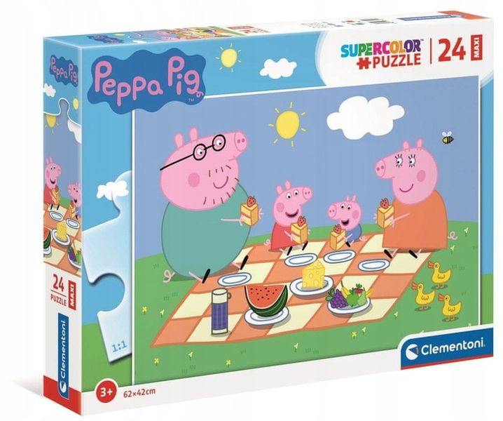 Puzzle Clementoni maxi 24 Świnka Peppa Piknik - KD zdjęcie 1