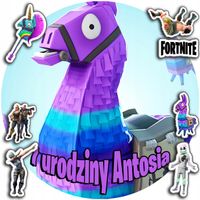 OPŁATEK NA TORT 20CM - FORTNITE GRY DEKORACJA + IMIĘ + GRATIS! 15CM 18CM