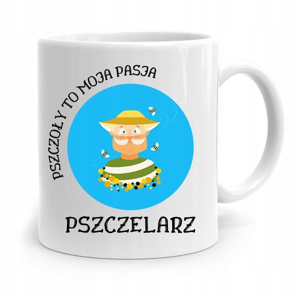 Kubek Prezent Dla Pszczelarza Pszczoły To Pasja Z Nadrukiem Ze Zdjęciem zdjęcie 1