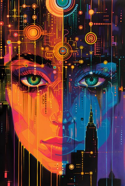 Plakat 67,5x100cm Cyfrowa Psyche zdjęcie 1