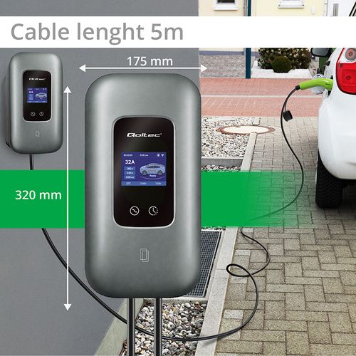 Qoltec Wallbox 22kW Typ 2 WiFi RFID 5m na Arena.pl