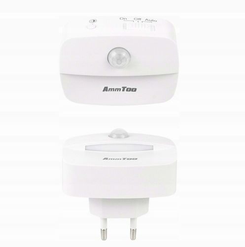 Lampka nocna DO GNIAZDKA LED z czujnikiem 3 TRTBY ŚWIATŁA ruchu kontaktu na Arena.pl