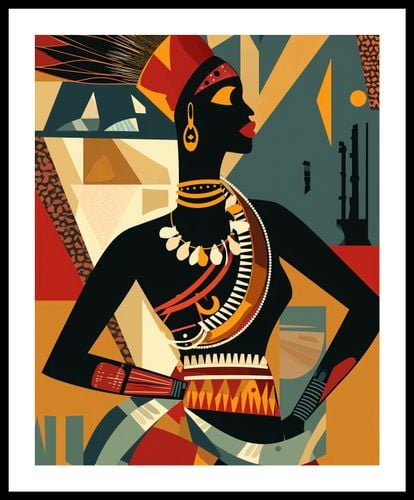 Plakat 40x50cm Afrykańska Mozaika na Arena.pl