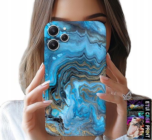 ETUI DO XIAOMI REDMI 12 4G - MARMURKOWE WZORY OBUDOWA CASE + FOLIA na Arena.pl