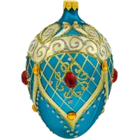 Ekskluzywne jajo Faberge z kamieniami: turkusowe