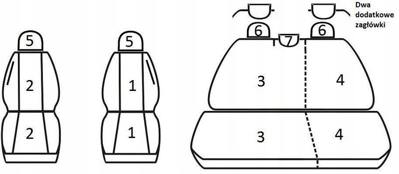 Pokrowce miarowe do Skoda Fabia II 2 (2007-2014r) zdjęcie 2