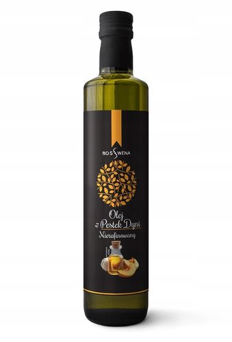 Olej z pestek dyni NIERAFINOWANY 500ml tłoczony na zimno JAKOŚĆ PREMIUM na Arena.pl
