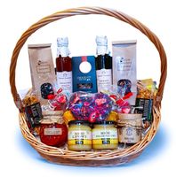 MEGA KOSZ PREZENTOWY PREZENT MIÓD SMAKOŁYKI HERBATA CZEKOLADA PYSZNOŚCI