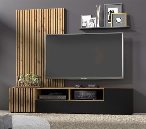 Panel ścienny AURIS 2x137 cm lamele MDF dekoracyjny dąb artisan na Arena.pl