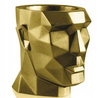 Doniczka okrągła Apollo APL10 | Klasyczne Zł, Kolor Klasyczne Złoto, Concrette, Wymiary 11x15.5 cm