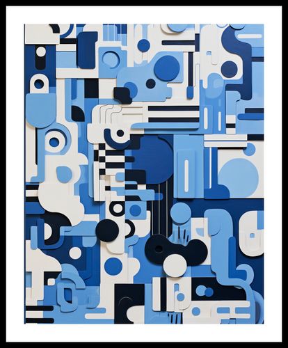 Plakat 40x50cm Niebieski Labirynt na Arena.pl