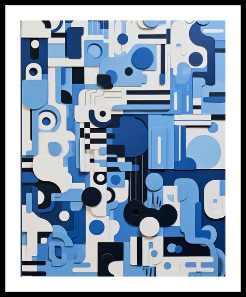 Plakat 40x50cm Niebieski Labirynt zdjęcie 3