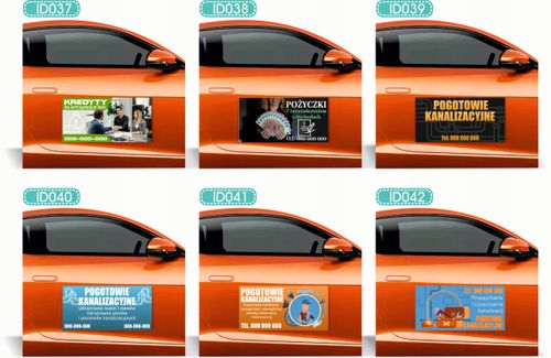 Magnes na samochód reklama magnetyczna 60x30 APARTAMENTY DO WYNAJĘCIA na Arena.pl