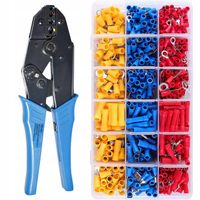 Zestaw konektorów izolowanych Końcówki Kablowe 545 szt + zaciskarka