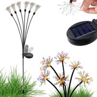 Lampa solarna ogrodowa LED dmuchawiec fajerwerk na szpikulcu do ogrodu 2 szt