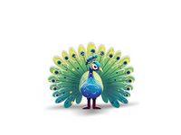 DLA DZIECI PUZZLE  KOLOROWY PAW