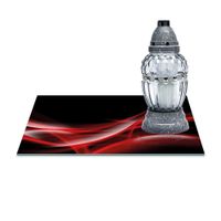 SZKLANA PODSTAWKA POD ZNICZE Z DEDYKACJĄ 30x20cm Fale 126a