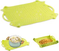 Silikonowa podkładka mata pod garnek sitko zielona