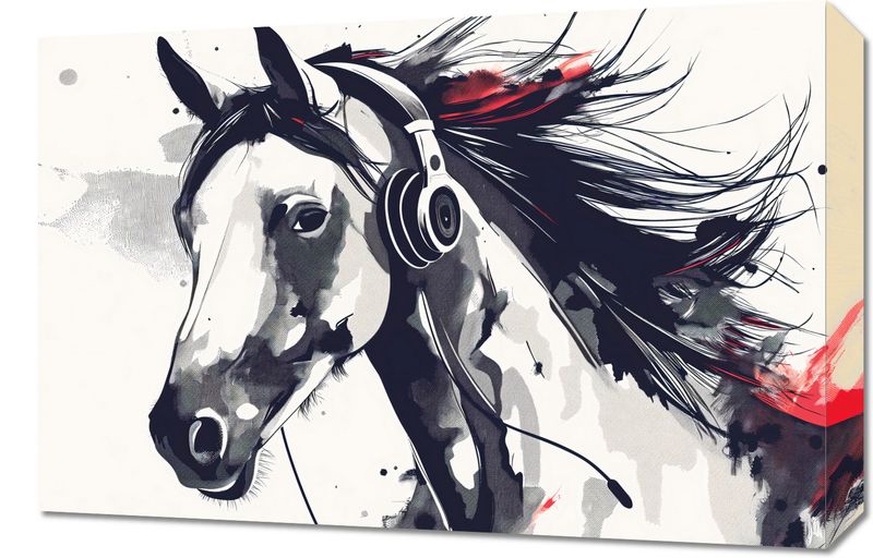 Obraz 60x40cm Koń na Słuchawie zdjęcie 1