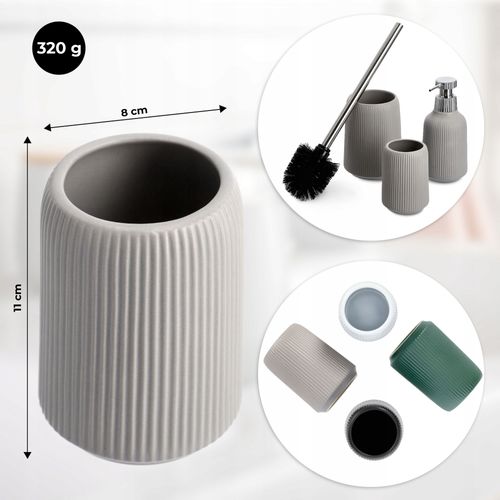 KUBEK ŁAZIENKOWY NA SZCZOTECZKI PASTĘ SZARY na Arena.pl