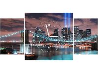 80X40CM ZEGAR PANORAMA MANHATTANU OBRAZ